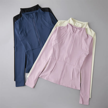 Women's Sports Athletic Yoga Jacket Lightweight Zipper