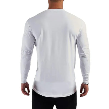 Plain Cotton Breathable Long Sleeve Gym Clothing