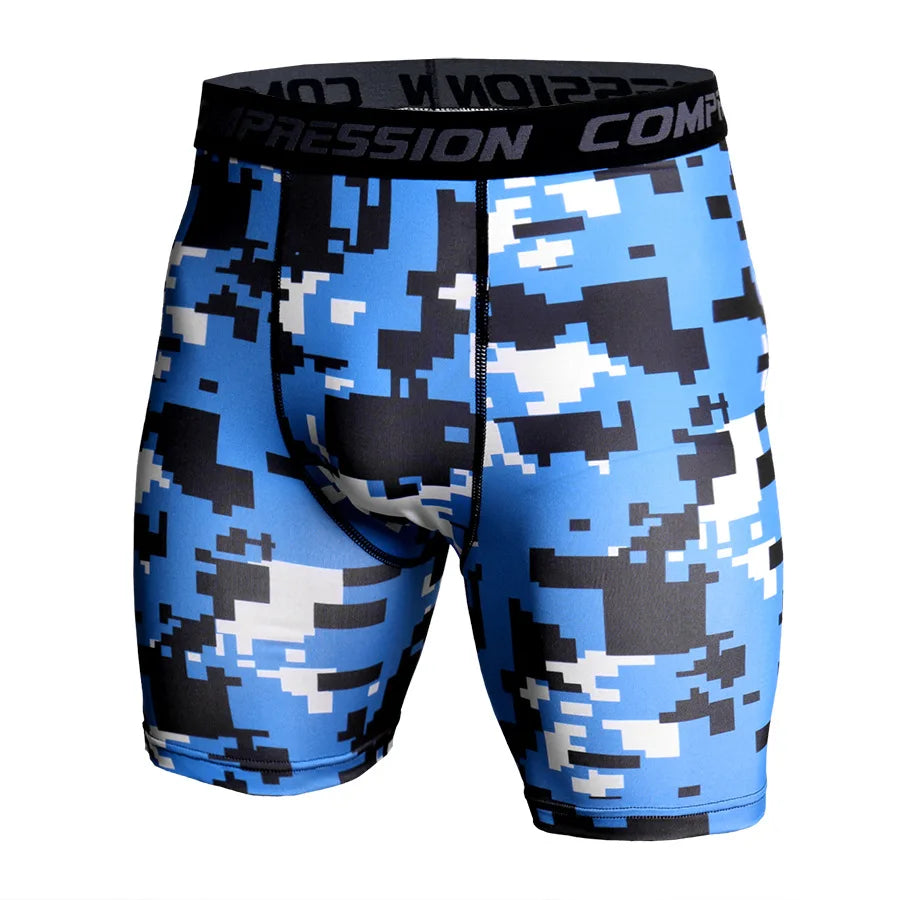 Compression Shorts 3D Print Camouflage Men's Tights