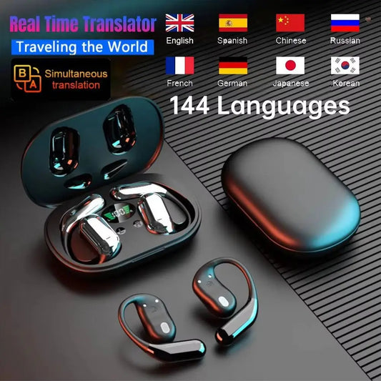 AI Translator Earbuds Real-Time Translators Headphones