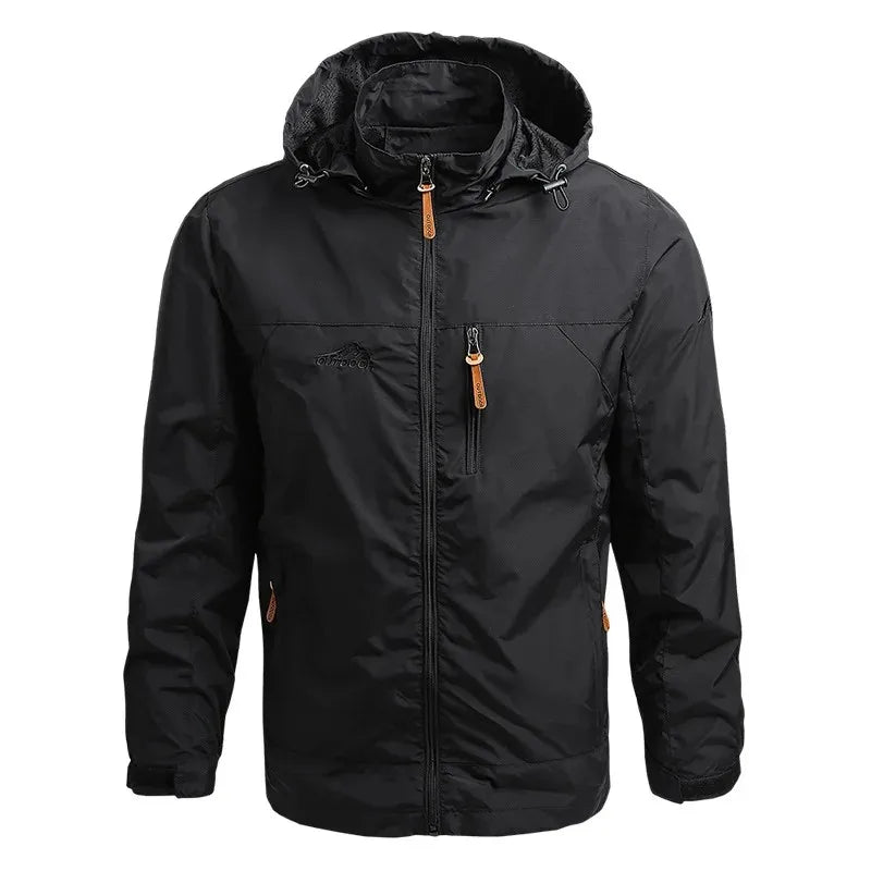Outdoor Hooded Waterproof Tactical Windbreaker for Men