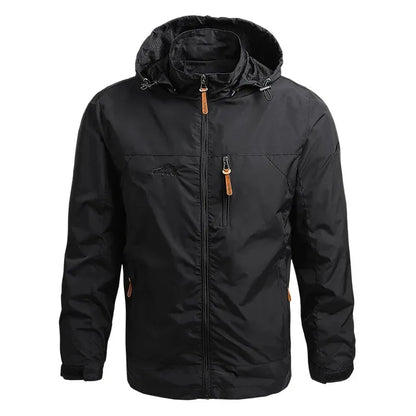 Outdoor Hooded Waterproof Tactical Windbreaker for Men
