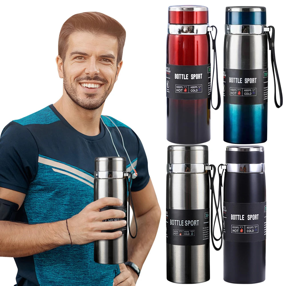 1000ml Insulated Thermal Water Bottle with Handle