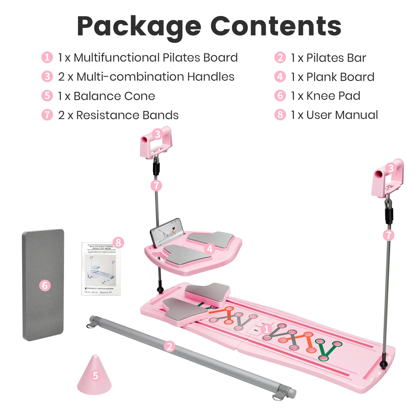 7-in-1 Portable Foldable Pilates Exercise Board