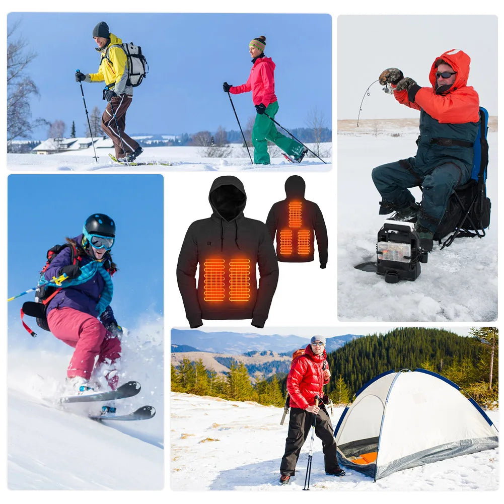 Men's/Women's 5 Heating Zones Heated Jacket