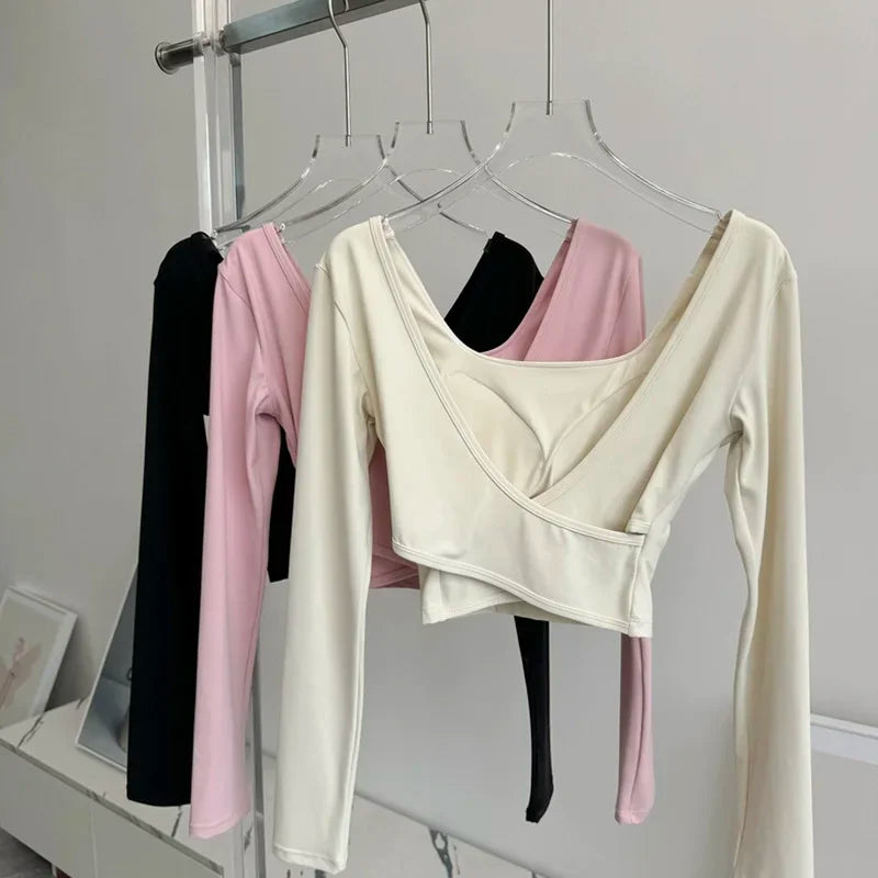 Fixed Chest Pads Crossed Back Yoga Clothes