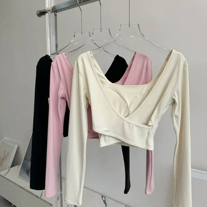 Fixed Chest Pads Crossed Back Yoga Clothes