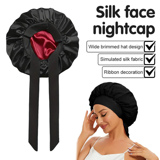 Silk Satin Hair Cap For Sleeping Bonnets