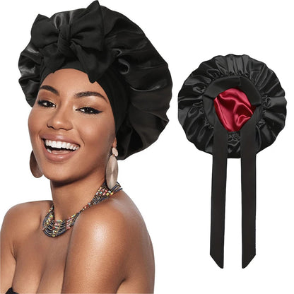 Silk Satin Hair Cap For Sleeping Bonnets