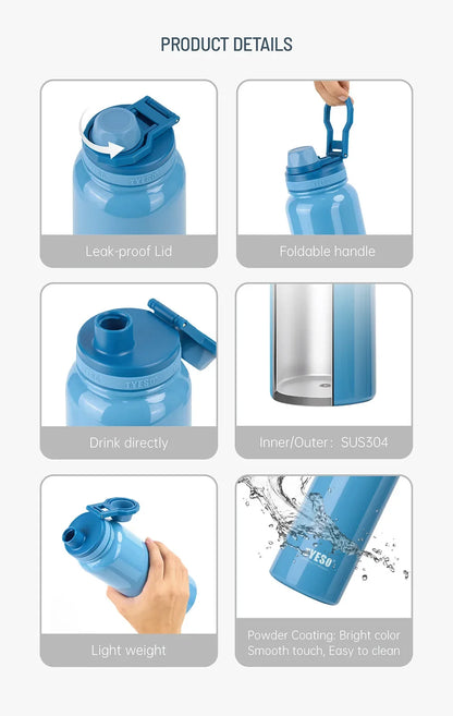 Stainless Steel Thermal Water Bottle Portable Tumbler