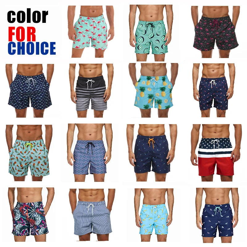 Quick Dry Summer Mens Swimwear Beach Shorts