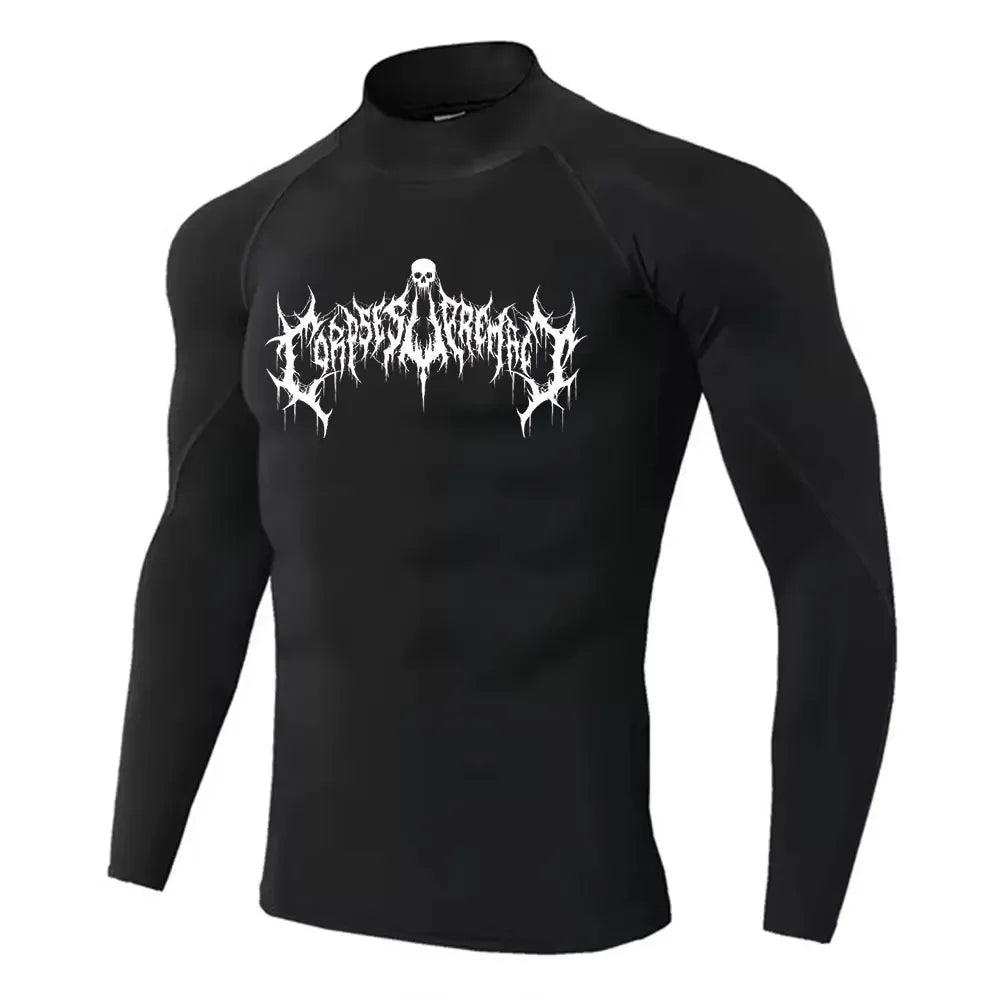 Men's Turtleneck Compression Quick Dry Gym Shirt