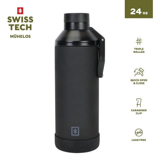 24oz Triple-Walled Stainless Steel Water Bottle