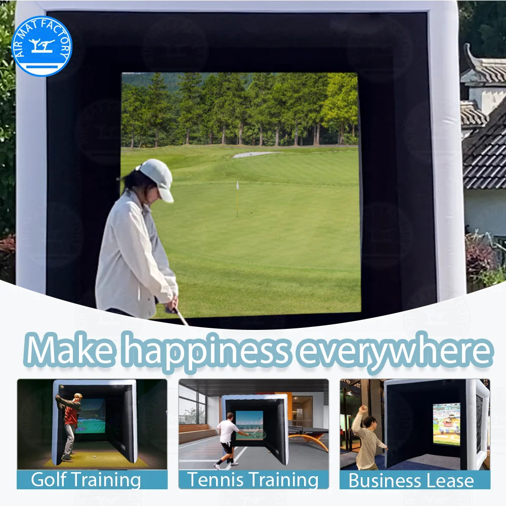 Indoor Inflatable Golf Practice Swing Simulator Net