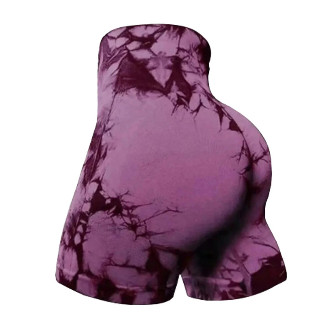 Tie Dye Yoga Shorts Marble Gym Shorts