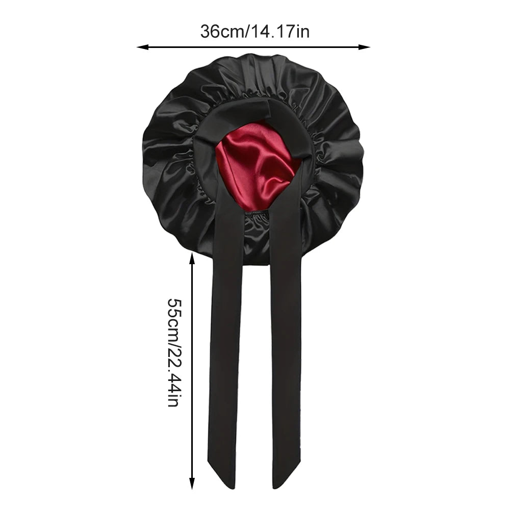 Silk Satin Hair Cap For Sleeping Bonnets