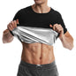 Men's Short Sleeve Sauna Shirt Sweat Suit