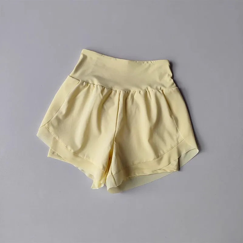Summer Women's Sports Shorts Mesh 2 In 1
