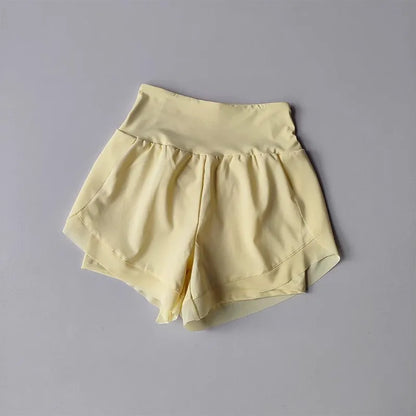 Summer Women's Sports Shorts Mesh 2 In 1