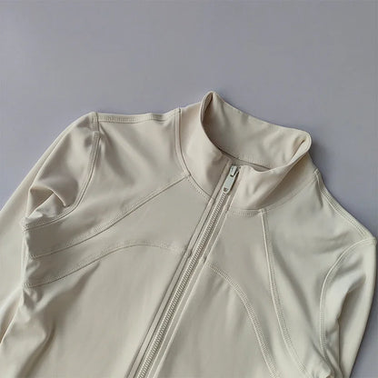 Zippered Sports Jacket for Women Yoga Suits
