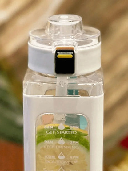 1 piece white 700ml sports water bottle
