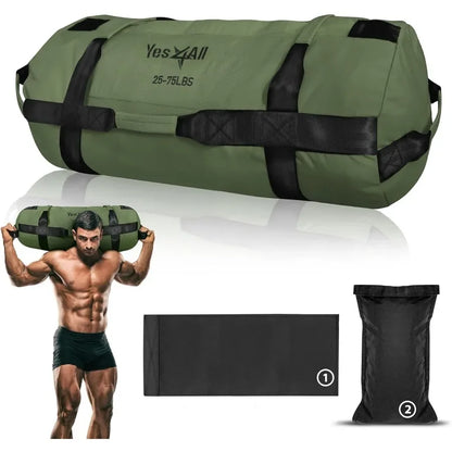 Adjustable sand bags for weight training workouts
