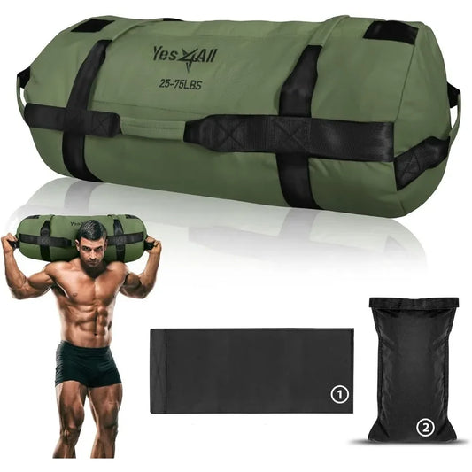 Adjustable sand bags for weight training workouts