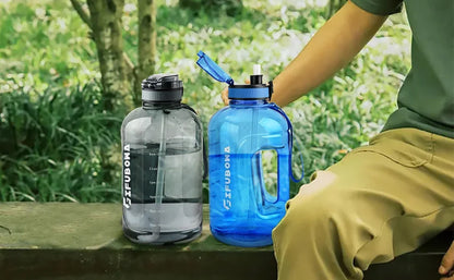 3 Liter Water Bottles with Times to Drink