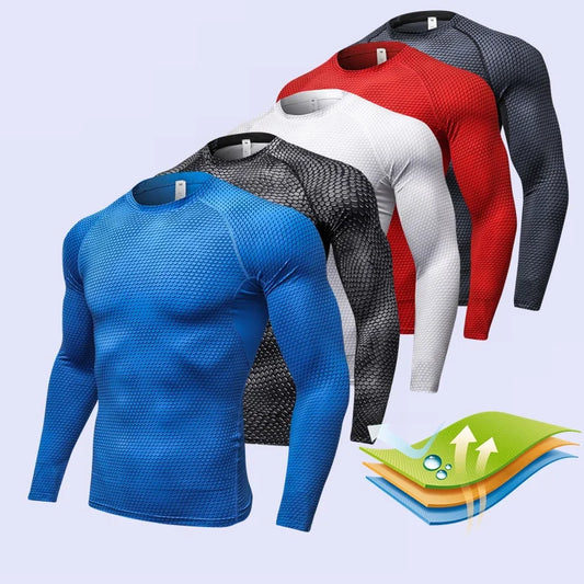Men's Fitness Running Training Long-Sleeved Shirts