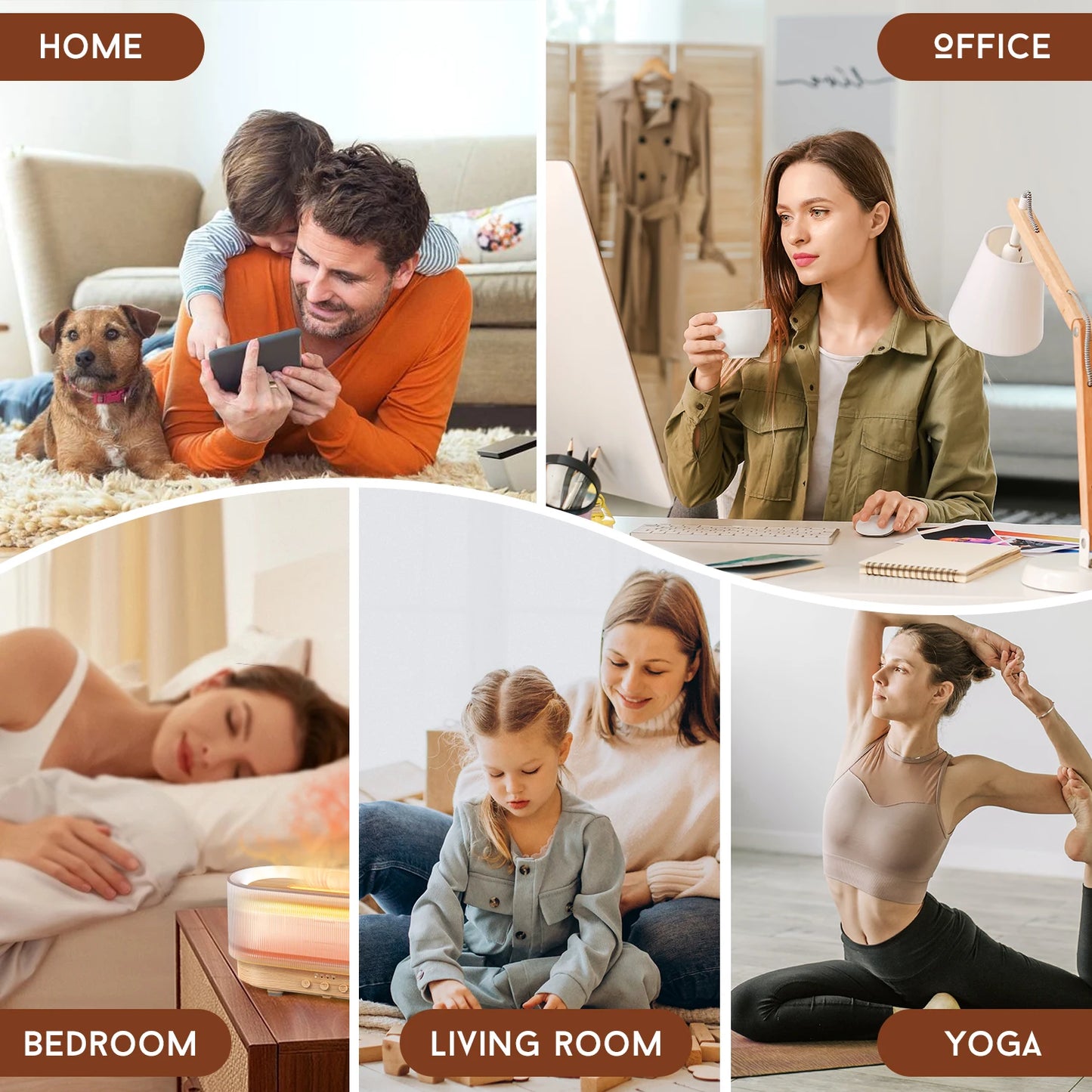 Flame Aromatic Aroma Diffuser USB Air Humidifier