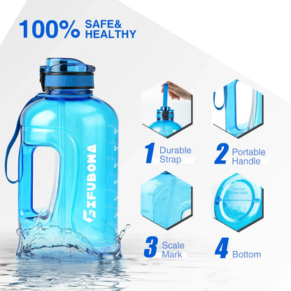 3 Liter Water Bottles with Times to Drink