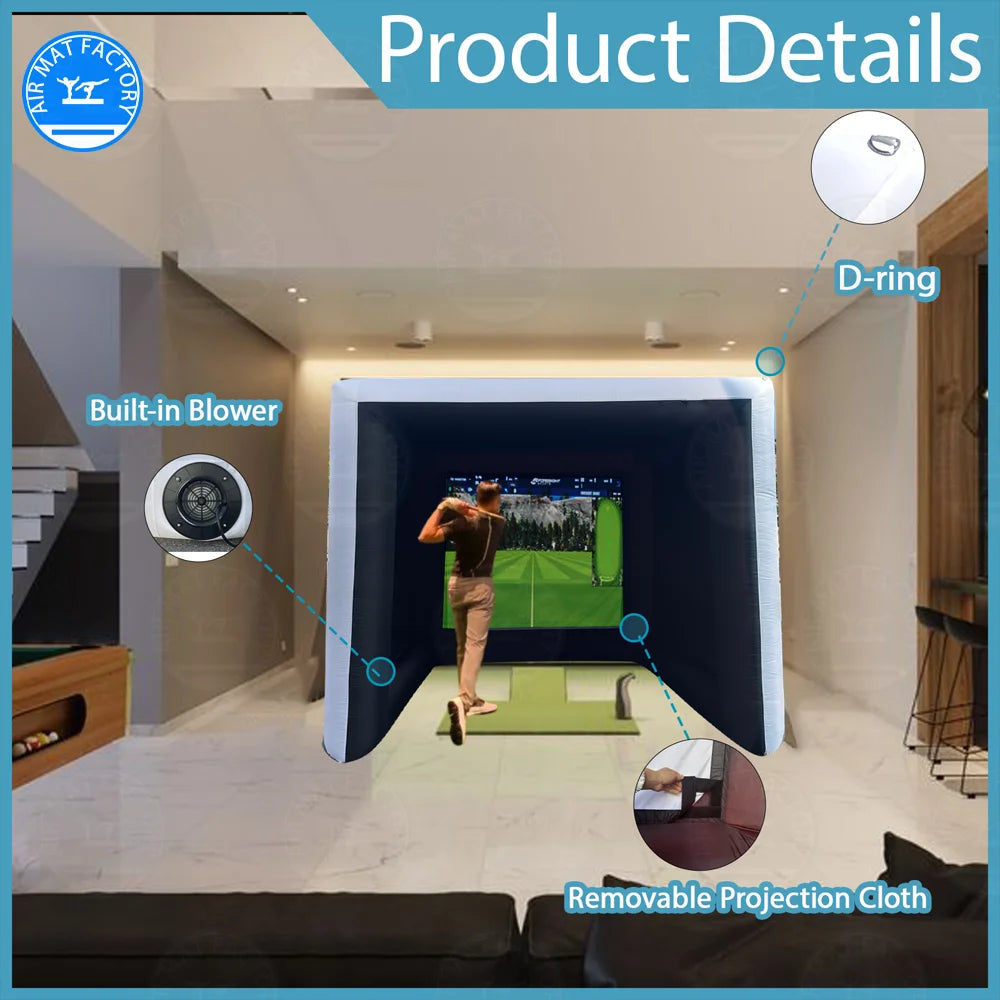 Indoor Inflatable Golf Practice Swing Simulator Net