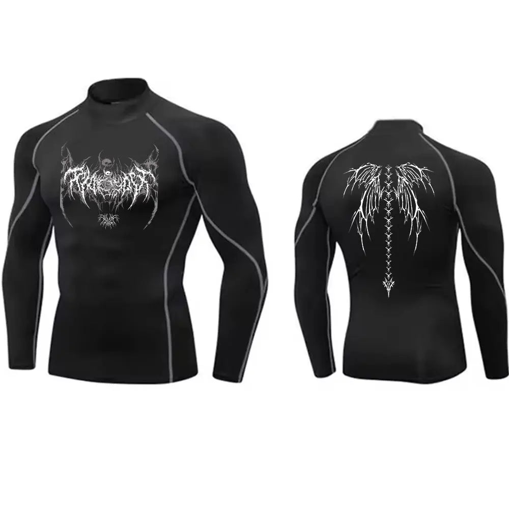 Men's Turtleneck Compression Quick Dry Gym Shirt