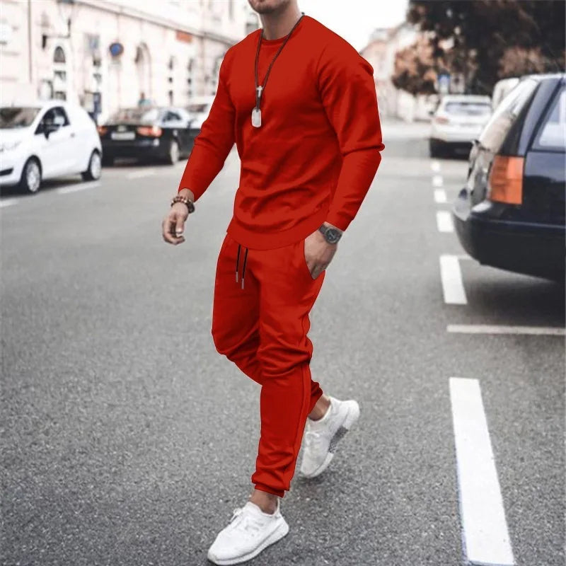 Men's Two Piece Set Running Sweatshirt+Sweatpants