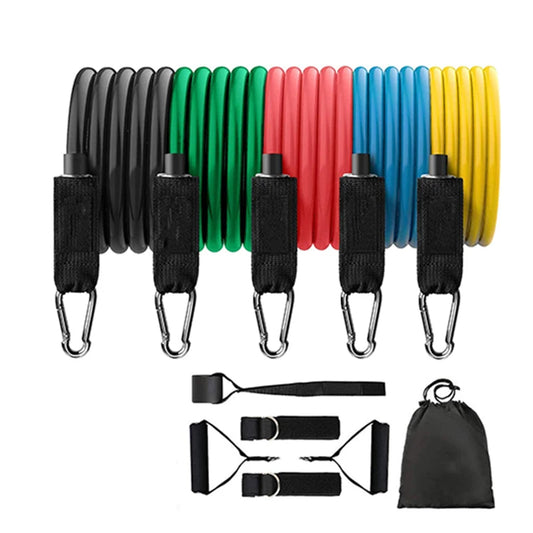 11 pciece Latex resistance Pull bands rope