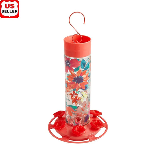 Glass Hummingbird Feeder with Ant Moat